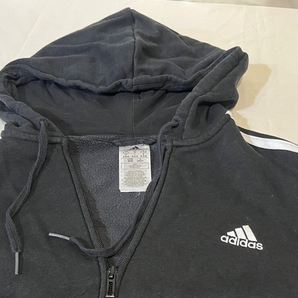 Adidas Black Hoodie with White Logo